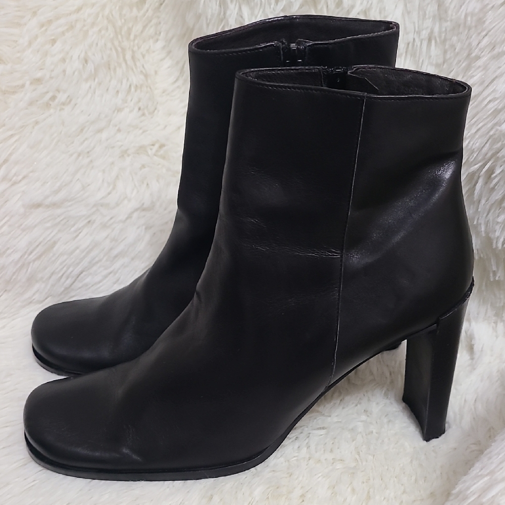 KENNETH COLE Women's Black 4" Heels Zip Up Ankle Boots - Size 9.5M